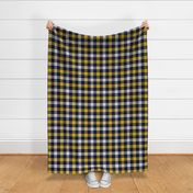 Campbell of Loch Awe tartan, yellow-navy variant, 6"