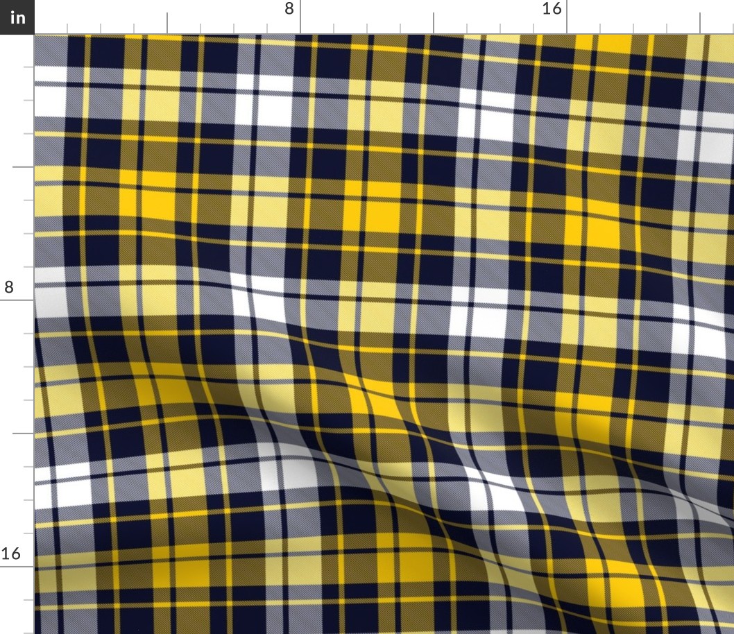 MacGlashan tartan, yellow-navy variant, 6"