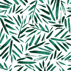 Brush Stroke Leaves-green Large