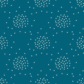 Lake Michigan Dots on Blue