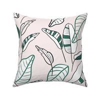 banana leaves on blush - large scale