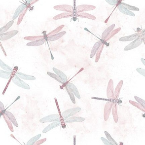 Lavender Dragonflies watercolor