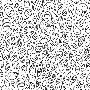 Abstract doodle bubbles pattern