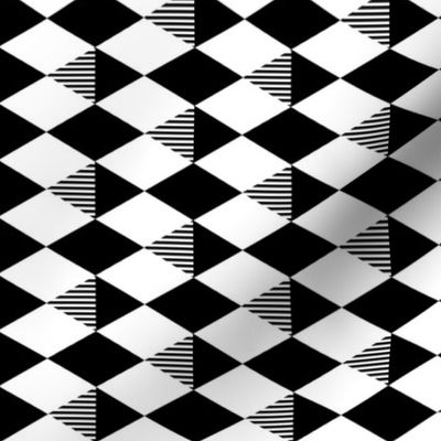 Striped Diamond Grid 3