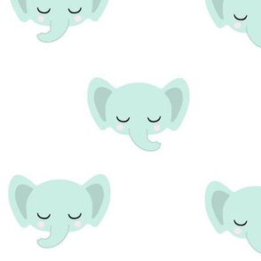 Baby Elephants - Mint