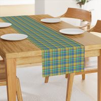 BNS5 - Tartan Plaid in Orange - Turquoise - Chartreuse