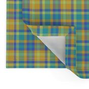 BNS5 - Tartan Plaid in Orange - Turquoise - Chartreuse