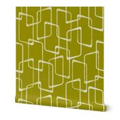 Retro Rounded Rectangles in Acid Green