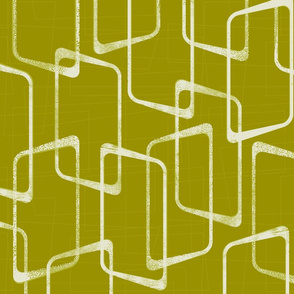 Retro Rounded Rectangles in Acid Green
