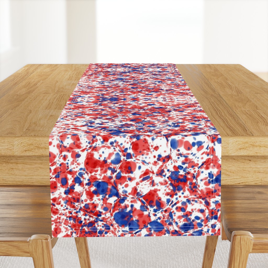 Red, White & Blue Splatter Marble Abstract Watercolor