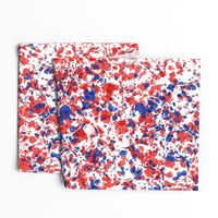 Red, White & Blue Splatter Marble Abstract Watercolor