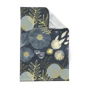 Spring Floral M+M Navy Black by Friztin