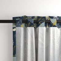 Spring Floral M+M Navy Black by Friztin