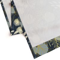 Spring Floral M+M Navy Black by Friztin