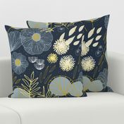 Spring Floral M+M Navy Black by Friztin