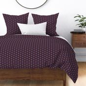 BNS6 - Small  Striped Polka Dot on Burgundy Background