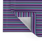 BNS6 - Narrow Marbled Mystery Crosswise Stripes in Maroon - Lavender - Blue - Green - Brown