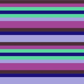 BNS6 - Marbled Mystery Crosswise Stripes in Maroon - Lavender - Blue - Green - Brown