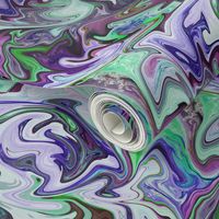 BNS6 - LG - Marbled Mystery Swirls in Blue - Green - Purple - Lavender