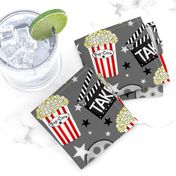 VIP Movie Night / Theater Pop-Corn   starry back on Grey Med. 