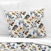 Victoria Floral blue brown