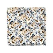 Victoria Floral blue brown