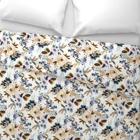 Victoria Floral blue brown