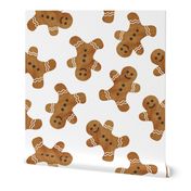 (3/4" scale) gingerbread man cookie toss - white C18BS