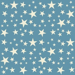 Vintage Flag - Stars White on Blue