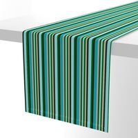 BNS8 - Variegated Spring Stripe in Turquoise - Pine Green - Mauve