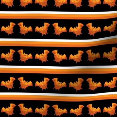 Spooky Orange Bats