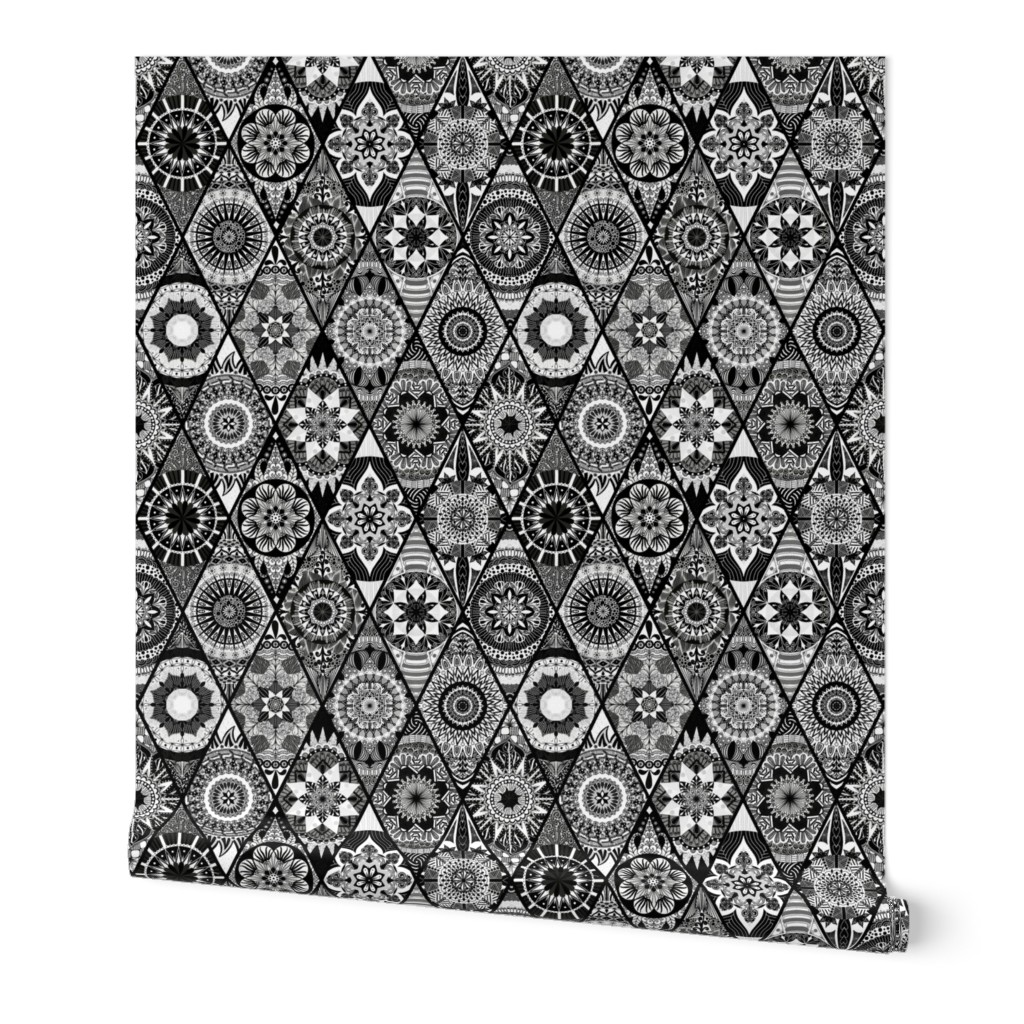 Diamond Mandalas--B&W, small