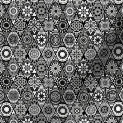 Diamond Mandalas--B&W, small