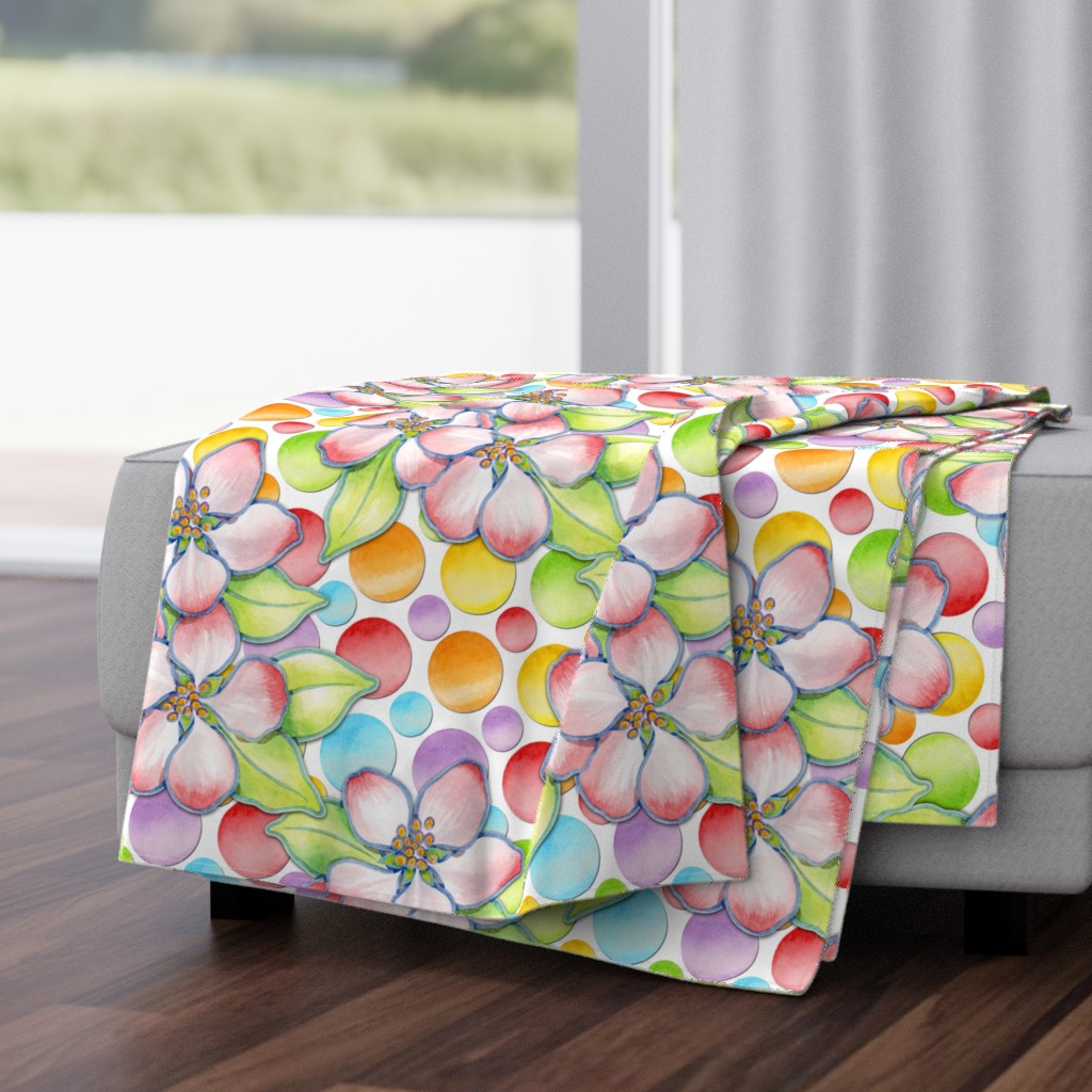 Apple Blossom Rainbow Dots