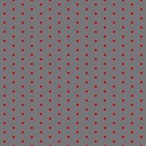 gray red polka dots