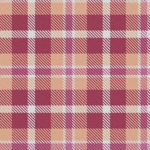 Pink Peach and Cherry Plaid