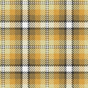 Golden Yellow Orange Pale Yellow with White and a dash of Black Plaid