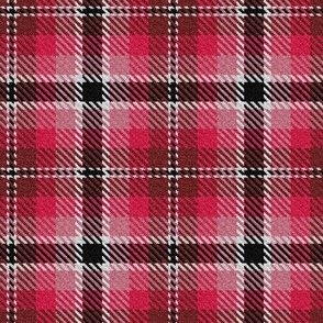 Pink Cherry Raspberry with Black and a dash of White Plaid