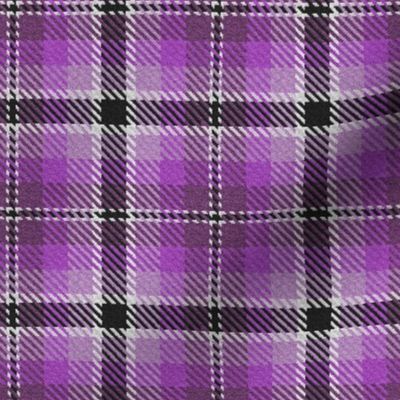 Purple Violet Lavender with Black and a dash of White Plaid
