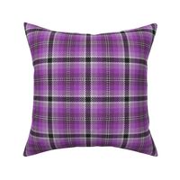 Purple Violet Lavender with Black and a dash of White Plaid