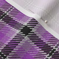 Purple Violet Lavender with Black and a dash of White Plaid