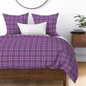 Purple Violet Lavender with Black and a dash of White Plaid