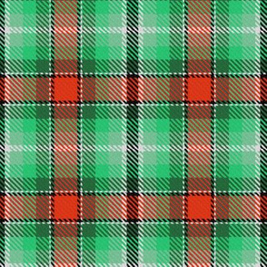 Red Crossing a Forest of Christmas Pine Trees Plaid