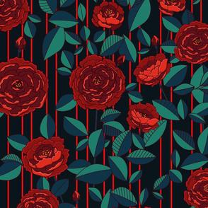 bloody red flowers