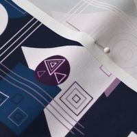 ART DECO -PURPLES AND BLUE