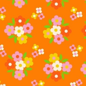 Pocket Full of Posies on Orange