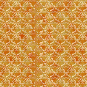 Yellow mosaic watercolor pattern