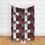 Always Quilt - Wizard Quotes - Red, Black And White - ROTATED