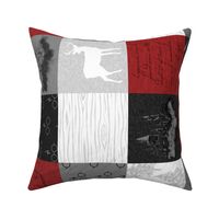 Always Quilt - Wizard Quotes - Red, Black And White - ROTATED