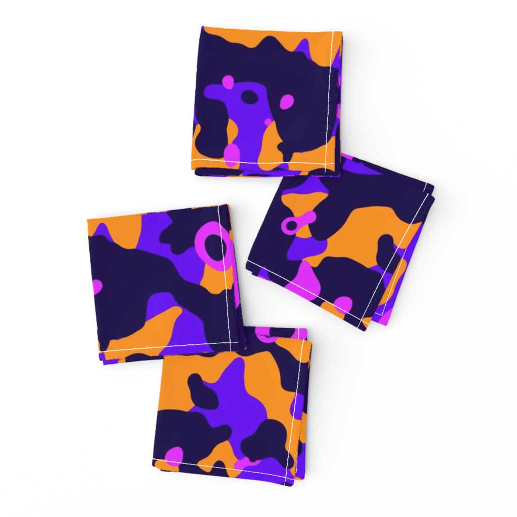 Boho Camouflage purple orange pink